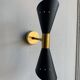 Paire d'appliques murale italienne couleur noir