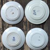 Set of four flat plates in iron earth