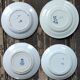 Set of four flat plates in iron earth