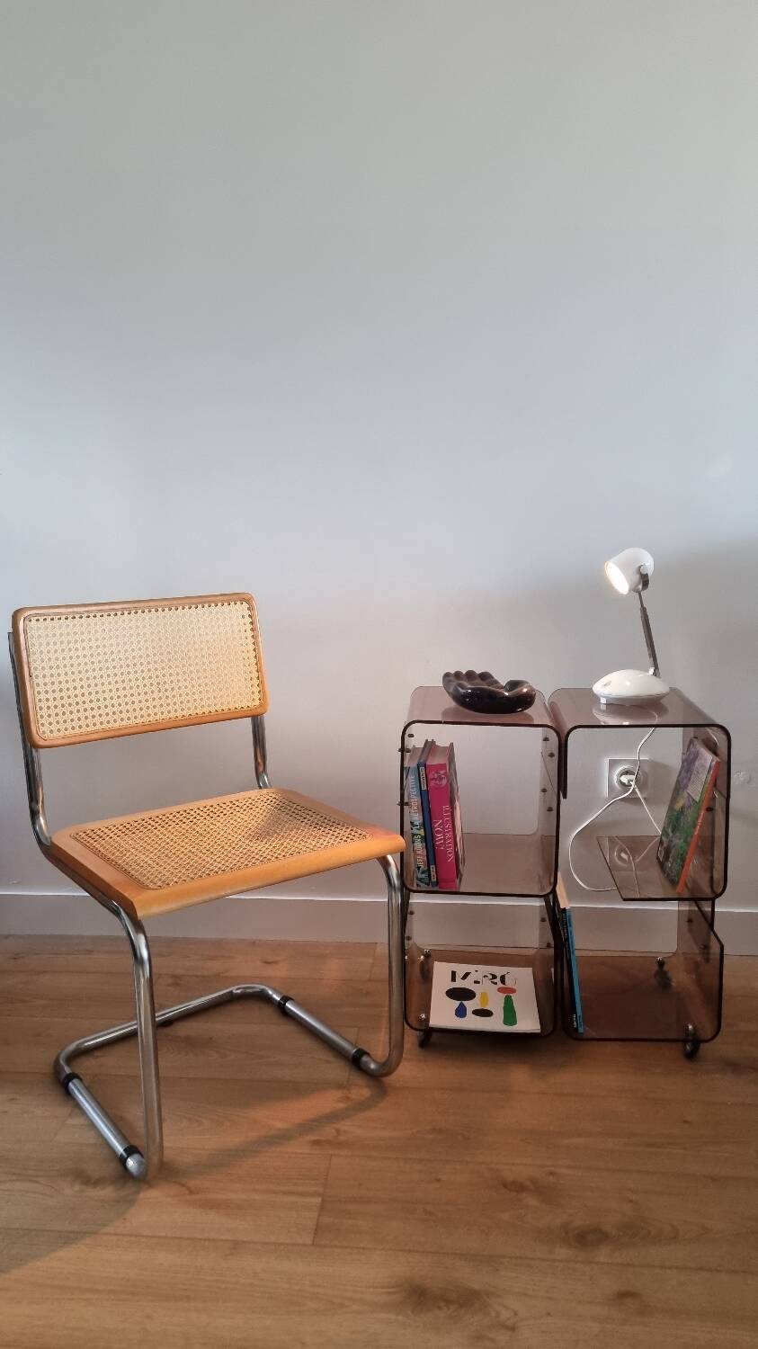 Vintage smoked plexiglass furniture