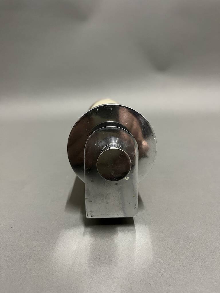 modernist nickel-plated metal wall light