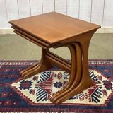 Set of 3 teak nesting tables from the 70s