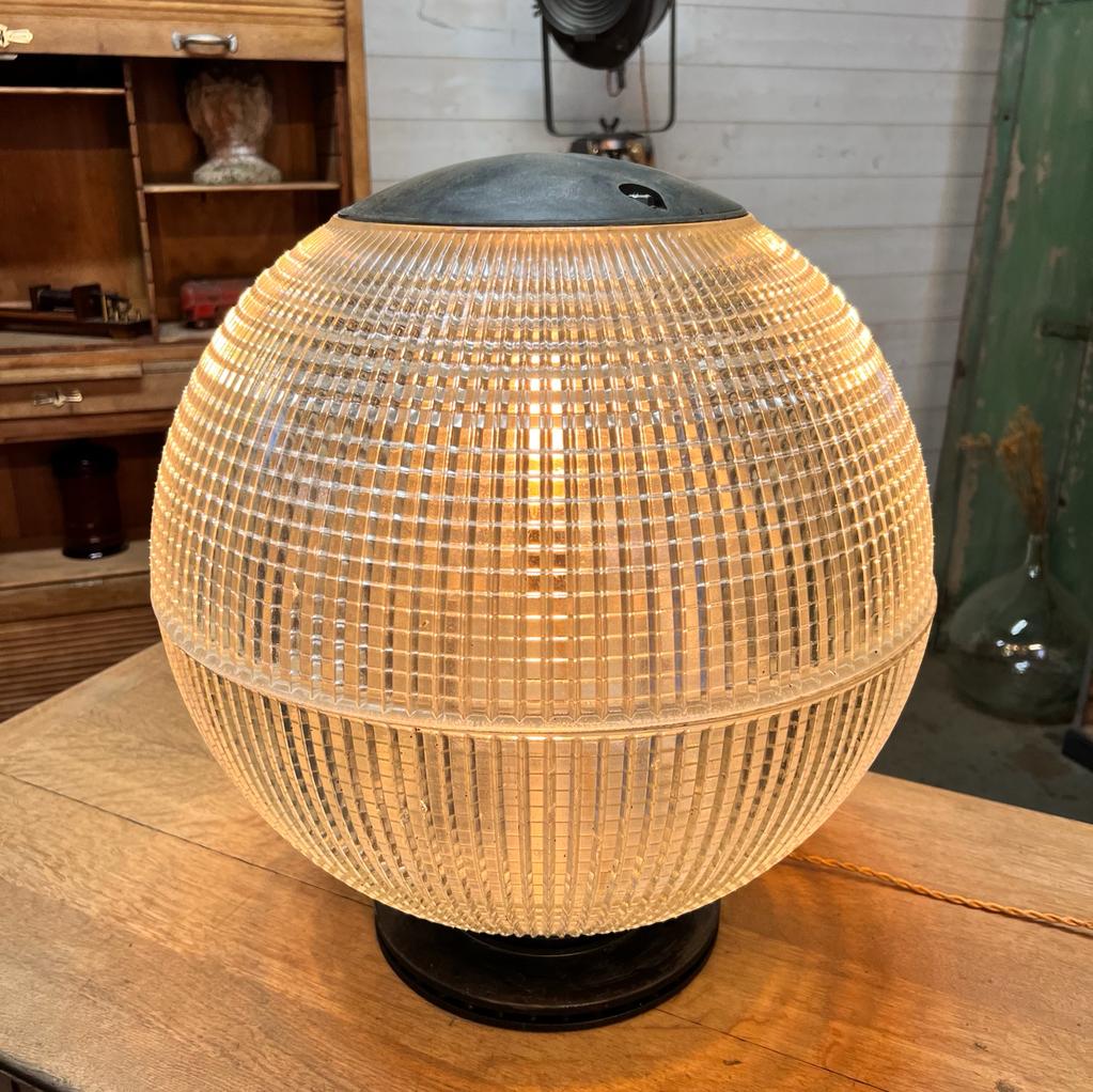 Patented Holophane glass prism ball 1950