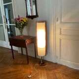 Vintage floor lamp in teak and granite Perspex