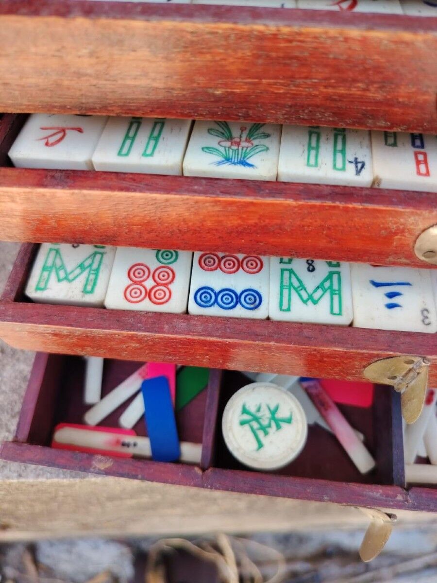 Antique Mahjong Game Box Dating from the Early 1900s
