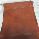 Pair of armchairs chromed metal and leather, 60 years