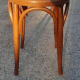 Thonet-style curved wooden stool