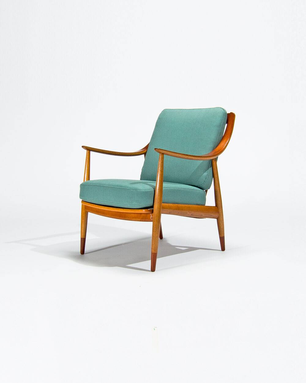 Danish Armchair in Teak & Oak by Pater Hvidt Mid Century