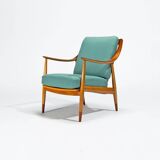 Danish Armchair in Teak & Oak by Pater Hvidt Mid Century
