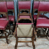 Series of 8 Renaissance walnut chairs circa 1850