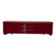 Glossy red semi-vintage lacquered IKEA sideboard with drawers