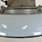 Industrial Blue Enamel Factory Pendant Lamp in Cast Iron from Zaos, 1960s