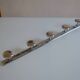 Vintage 80's chrome metal 5-hook wall coat rack