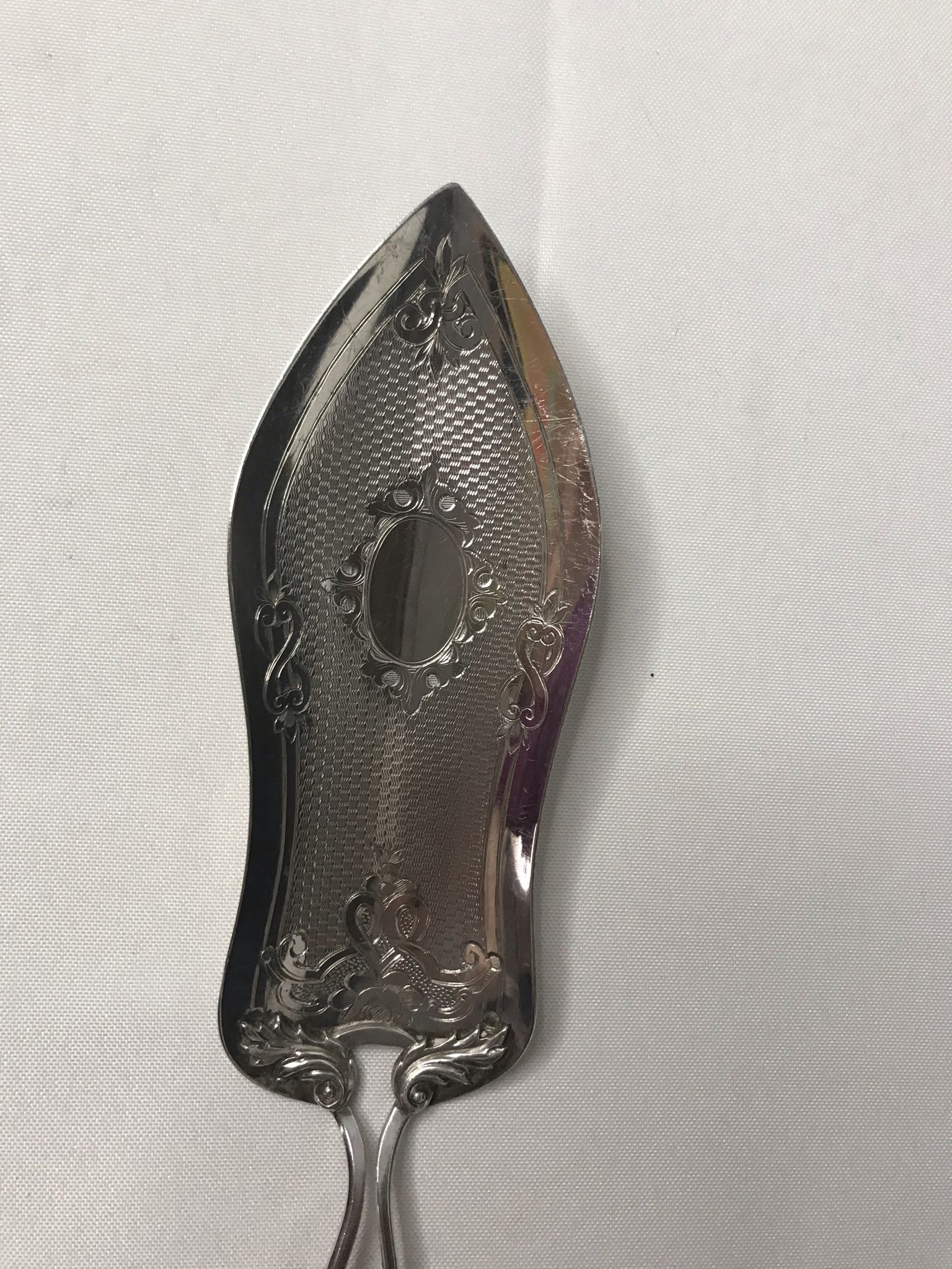 Former silver pie shovel 19th century punches