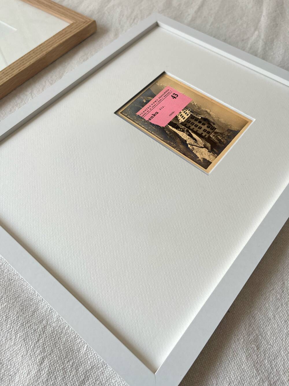 The Pink Ticket - Original Collage