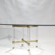 Plexi table Sandro Petti for Metalarte 1970 in brass