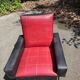 pair of old skai compass leg armchairs / vintage