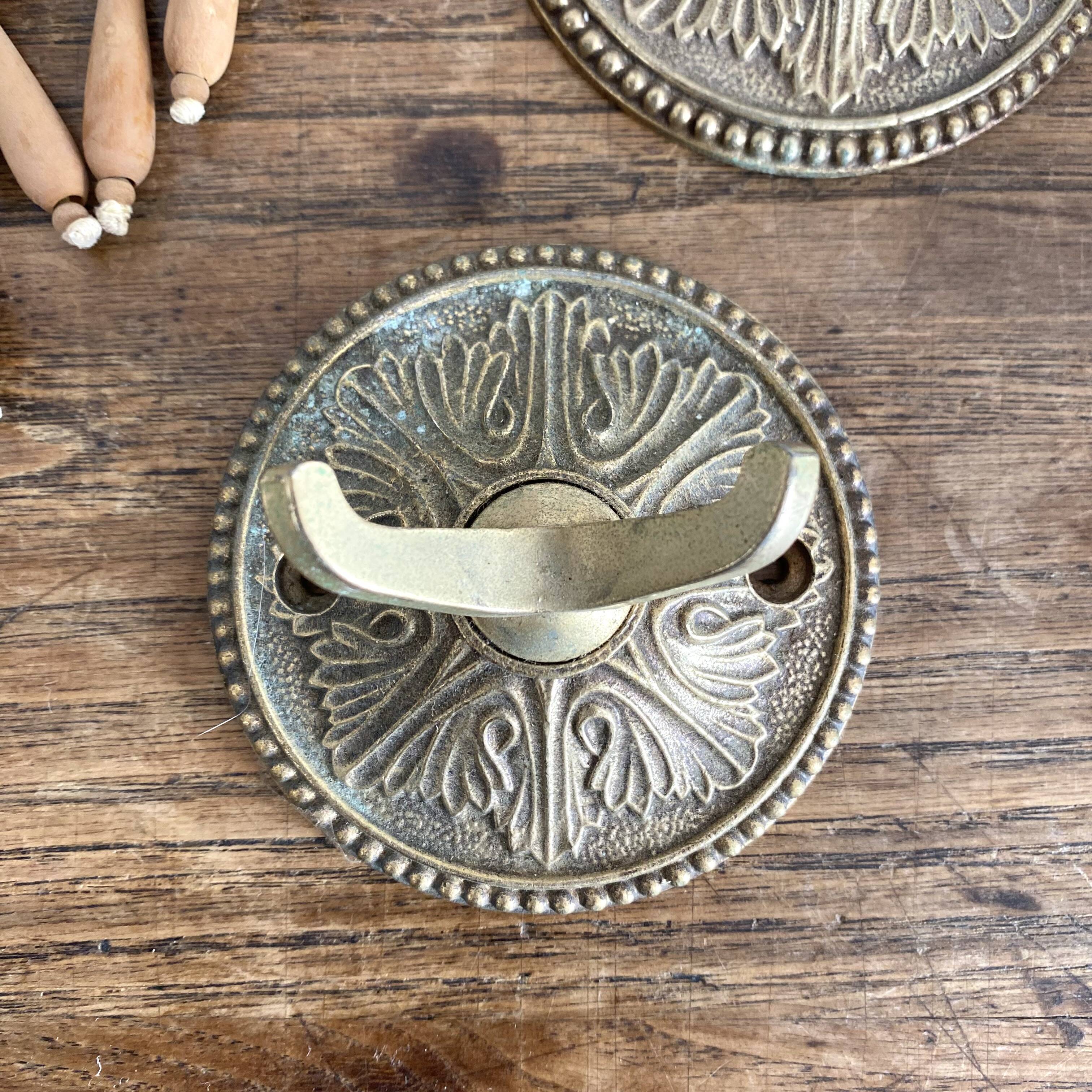 Double brass coat hooks