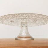 Vintage Scandinavian glass cake stand