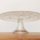Vintage Scandinavian glass cake stand