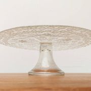 Plateau à gâteau en verre scandinave vintage