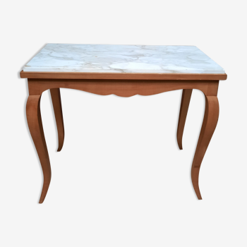 Table plateau marbre blanc