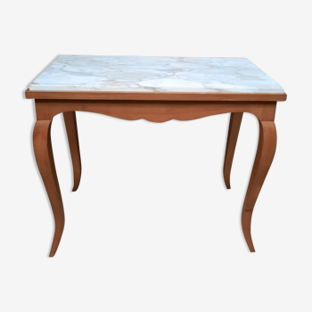 White marble top table