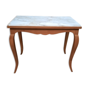 Table plateau marbre blanc
