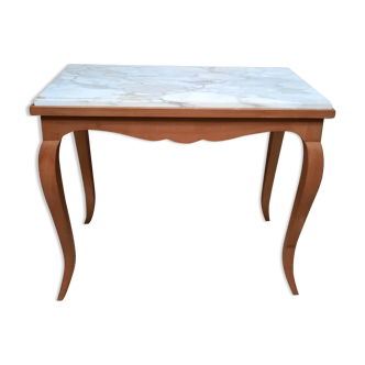 Table plateau marbre blanc