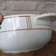 Soup tureen with lid in Salins ironstone model Nénuphar 25.5cm