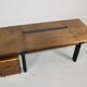 Important walnut executive desk for faram 1957 italy publisher 80's