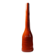 Bright orange mid-century decorative bottle lamp base glazed pottery.