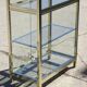 Vitrine vintage en laiton doré et verre, 1970s
