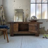 Established former brutalist console oak pine