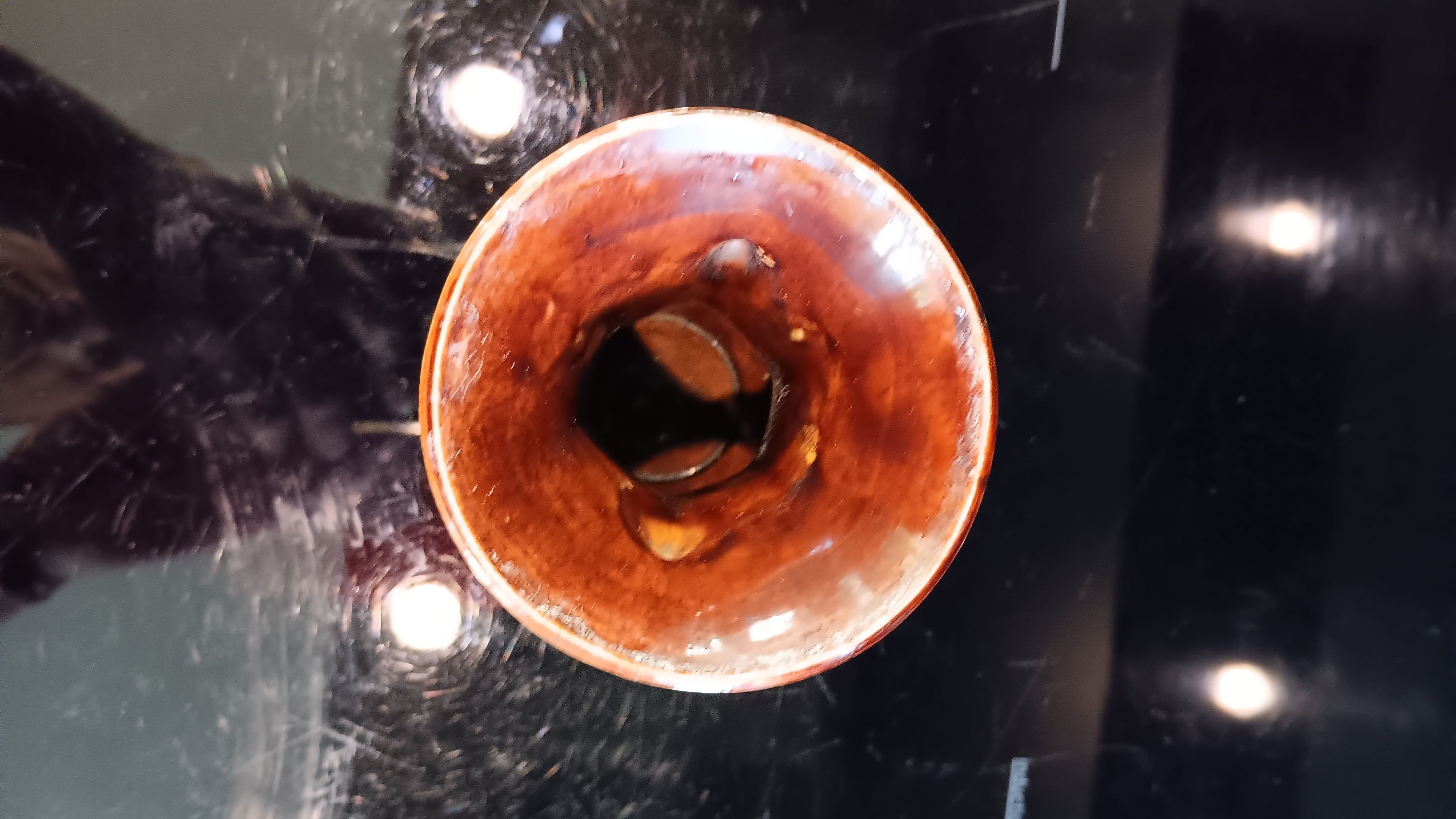 Small vase with handles, numbered ceramic (Vallauris). Very good condition.