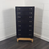 G-plan black tall chest of drawers, 1960s