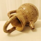 Stoneware ceramic pitcher