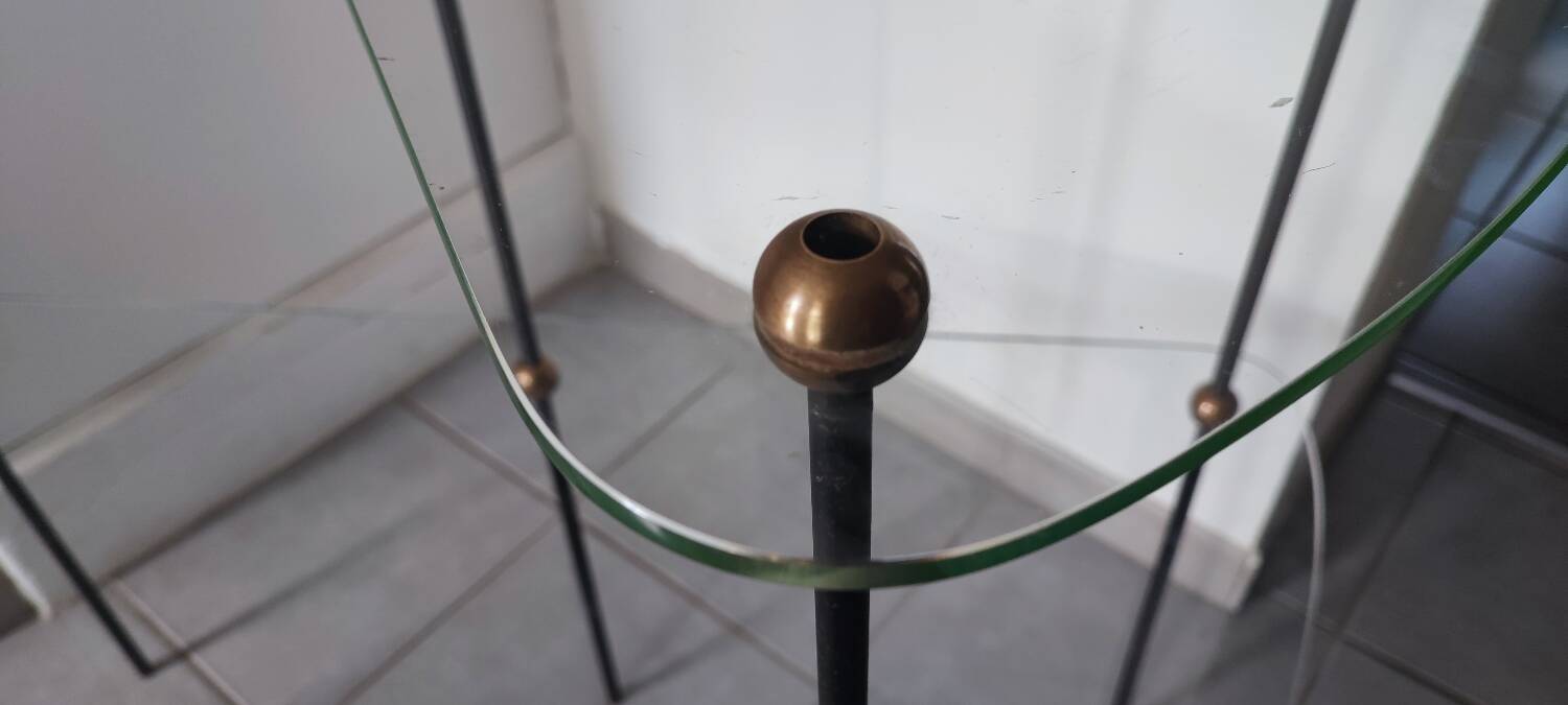 1950s glass display shelves