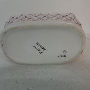 Vide poche corbeille faience peint peint decor fleur