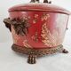 Chinese porcelain box with bronze frame