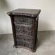 Commode XIXème pin noirci sculpté