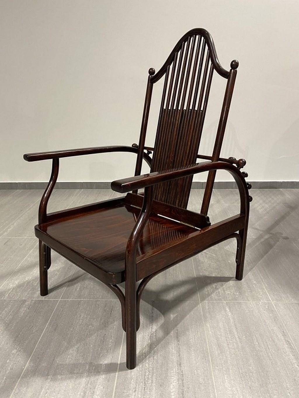 Fauteuil réglable par Josef Hoffmann pour Jacob & Josef Kohn