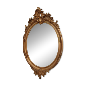 Miroir ancien ovale en