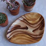 Fake wood dish Vallauris vintage