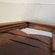 Carved wooden window with rear support for possible mirror