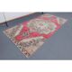 Vintage Turkish Hand-Knotted Wool Cotton Pink Runner Rug 105x228