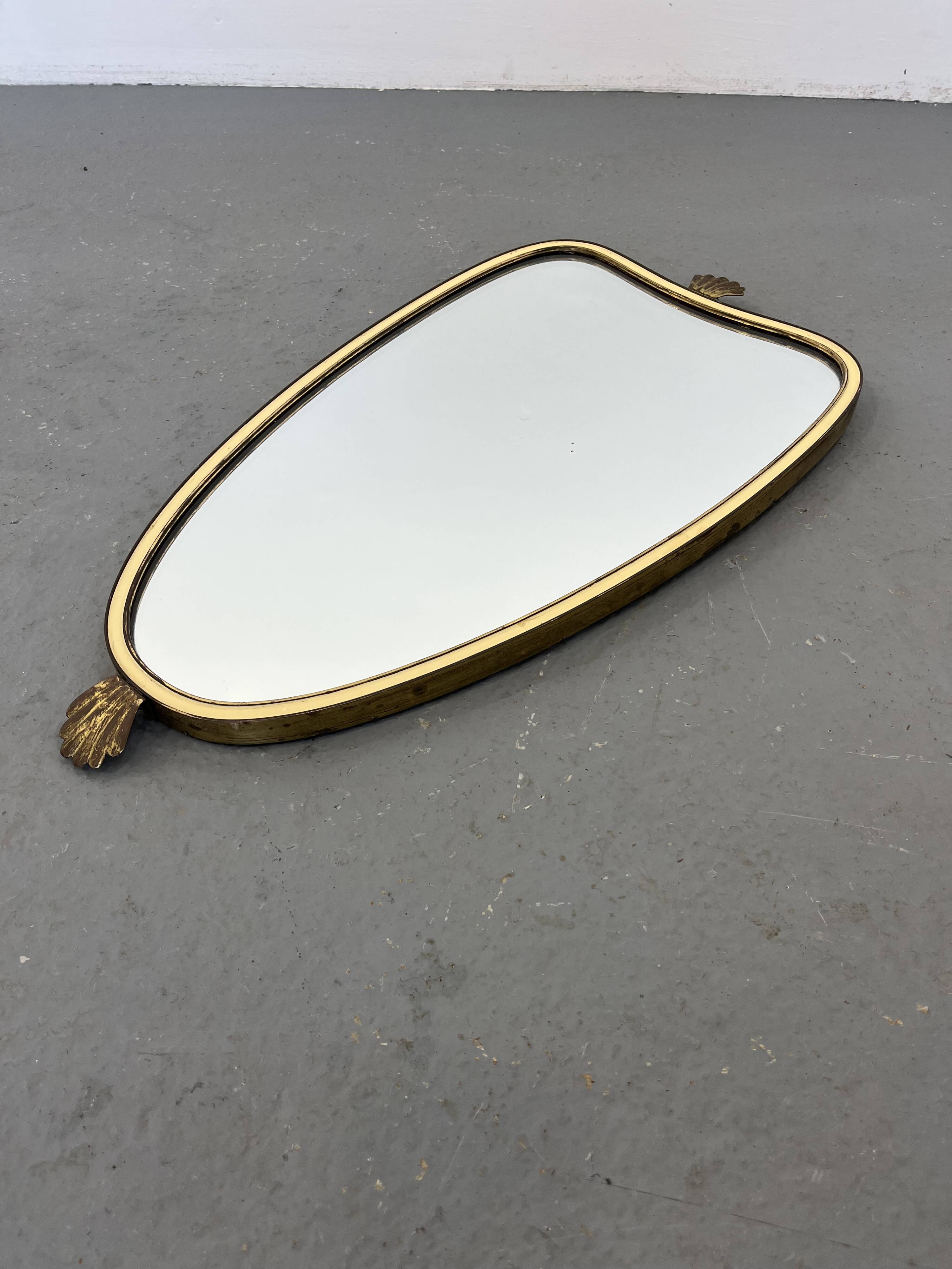Mid-century gold mirror, 1960s