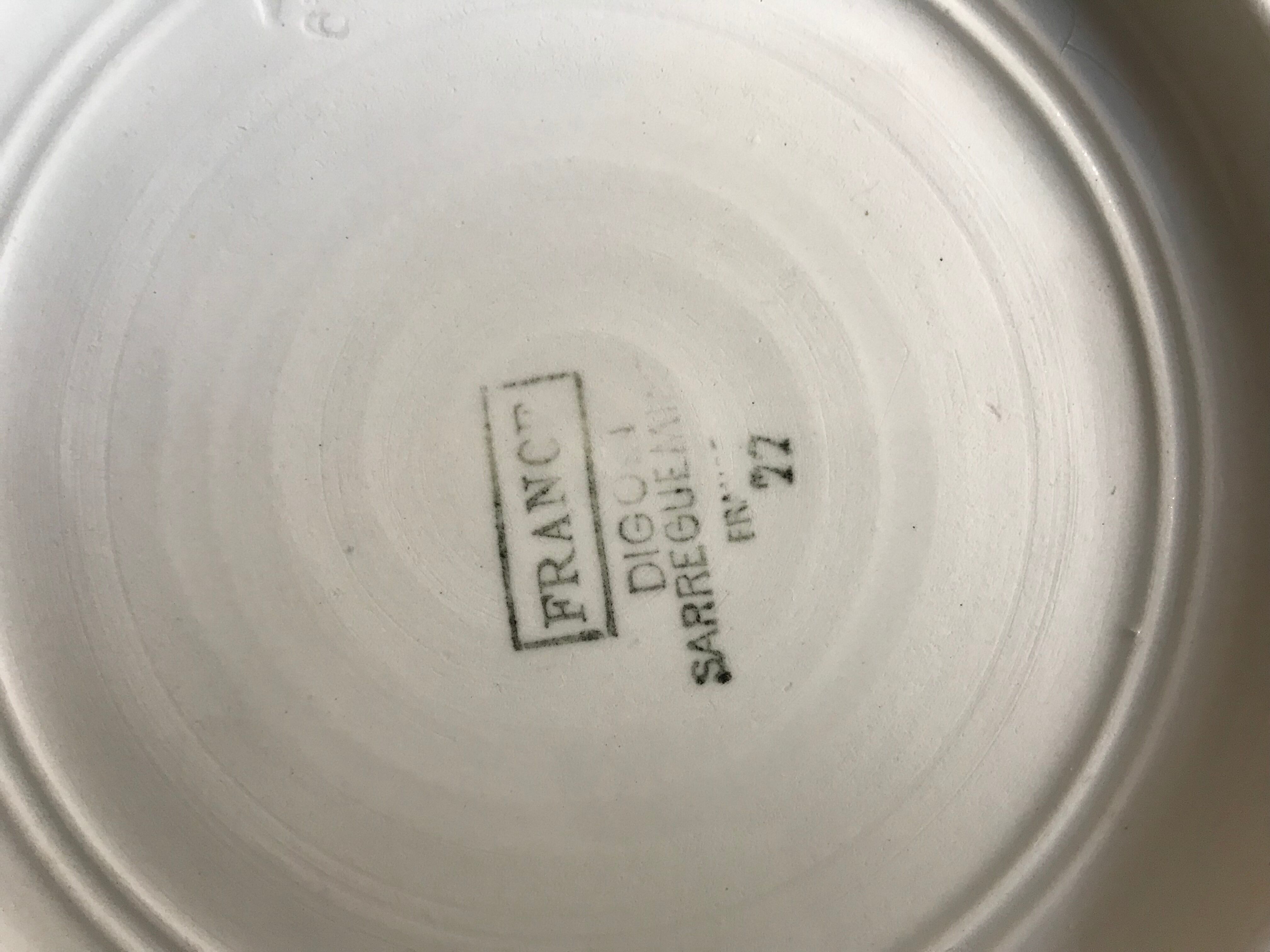 Digoin Sarreguemines flat bowl