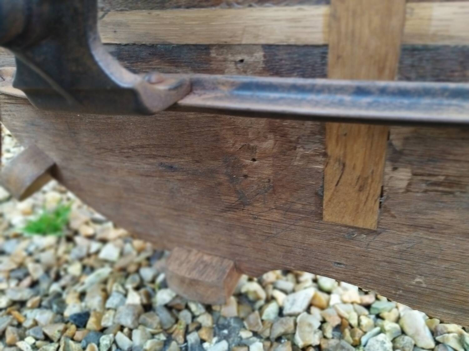 Old wooden desk chair