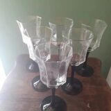 6 Luminarc Arcoroc Octagonal Vintage Wine Glasses